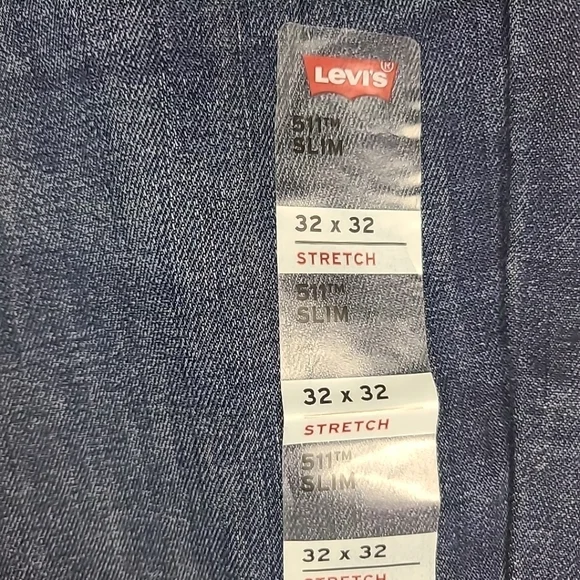 NWT Levi’s 511 Slim Fit Denim Jeans Men’s Size 32x32 Blue Dark Wash Stretch $70 - Picture 4 of 8